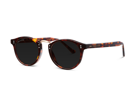 Portofino / Tortoise Red + Black Lens