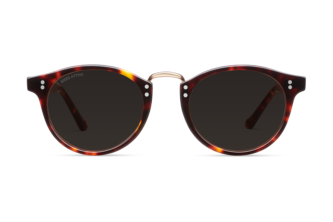Portofino / Tortoise Red + Black Lens.