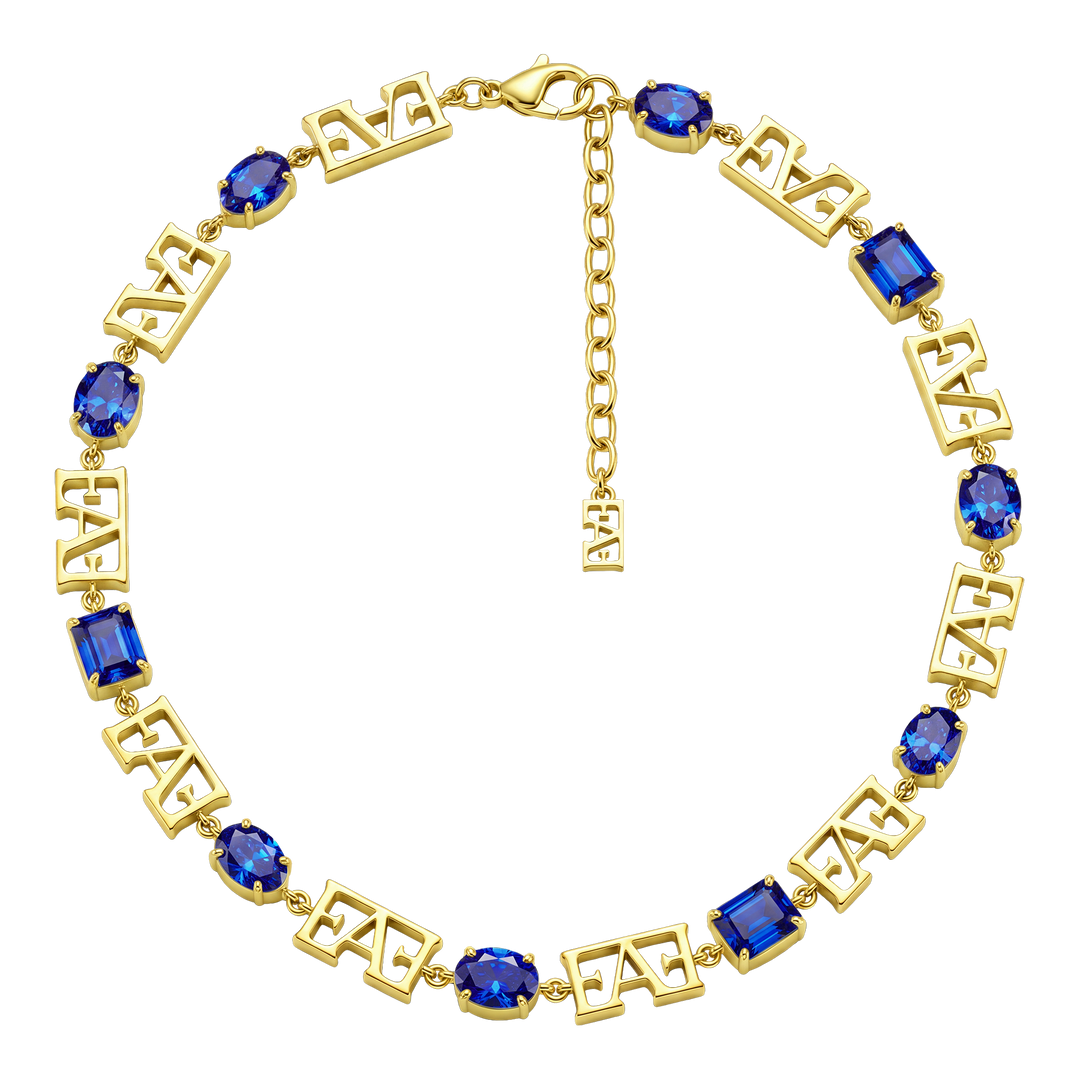Trinity Necklace / Blue Color.