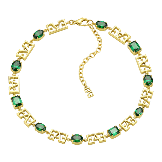 Trinity Necklace / Green Color.
