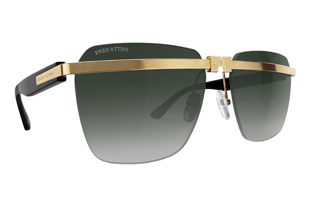 Canal Grande lll / Gold Color + Dark Gradient Green.