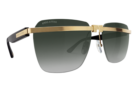 Canal Grande lll / Gold Color + Dark Gradient Green.