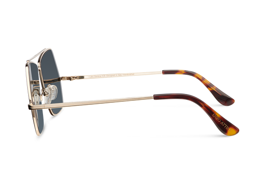 Lake Geneva / Tortoise & Gold Color + Dark Black Lens.