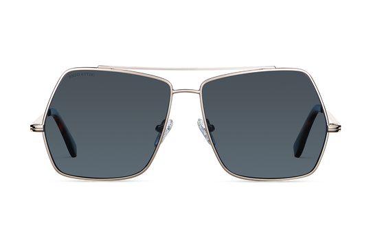 Lake Geneva / Tortoise & Gold Color + Dark Black Lens