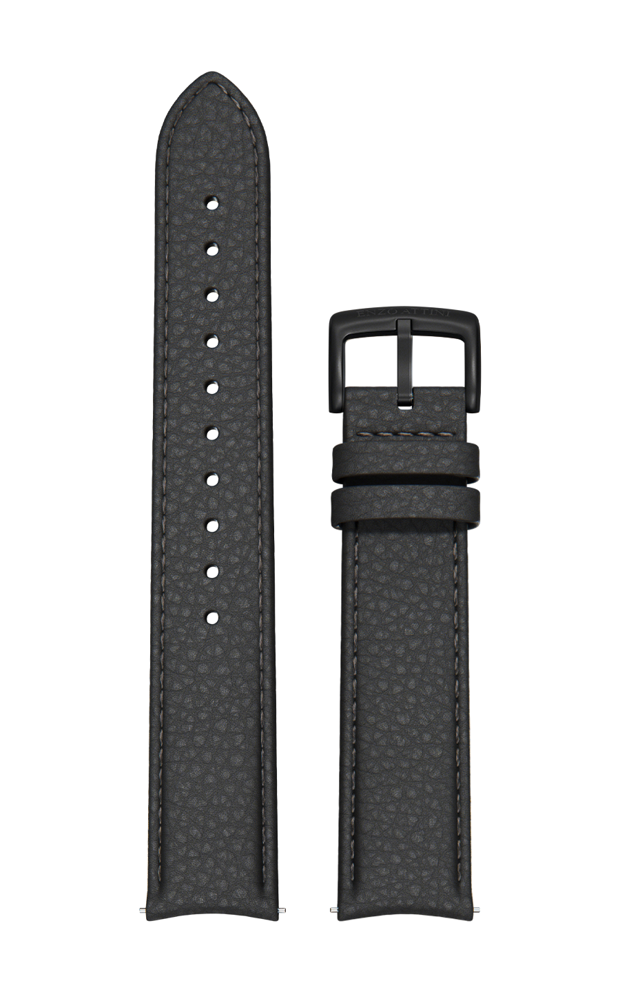 Black Italian Leather Strap / Black Color Buckle