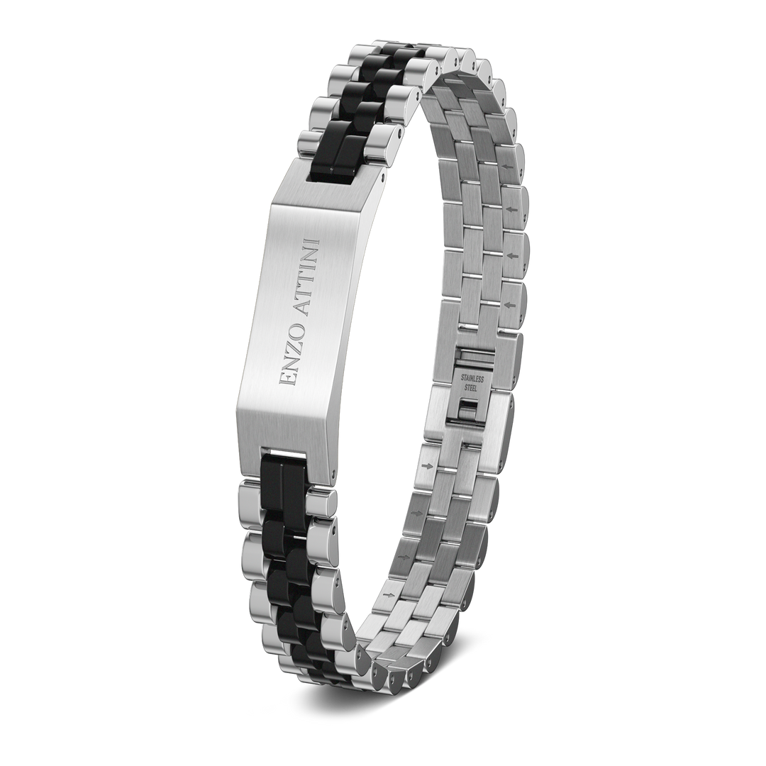 Piazza Navona - President Bracelet / Silver & Black