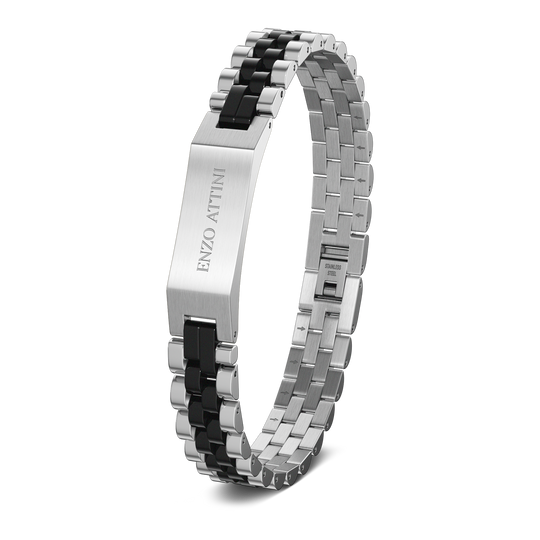 Piazza Navona - President Bracelet / Silver & Black