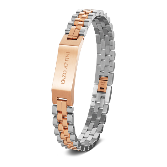 "Romeo e Giulietta " - President Bracelet / Silver & Rose Gold