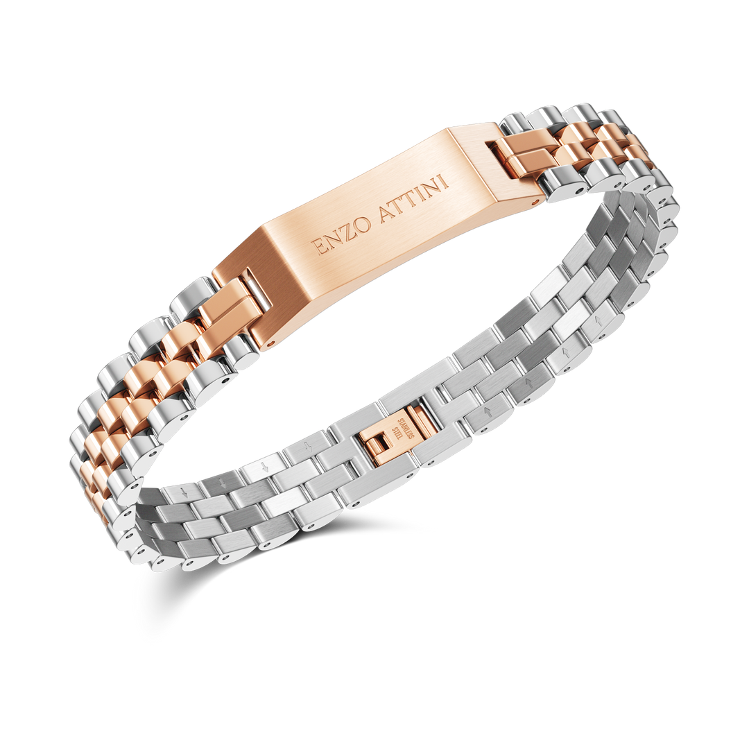 "Romeo e Giulietta " - President Bracelet / Silver & Rose Gold