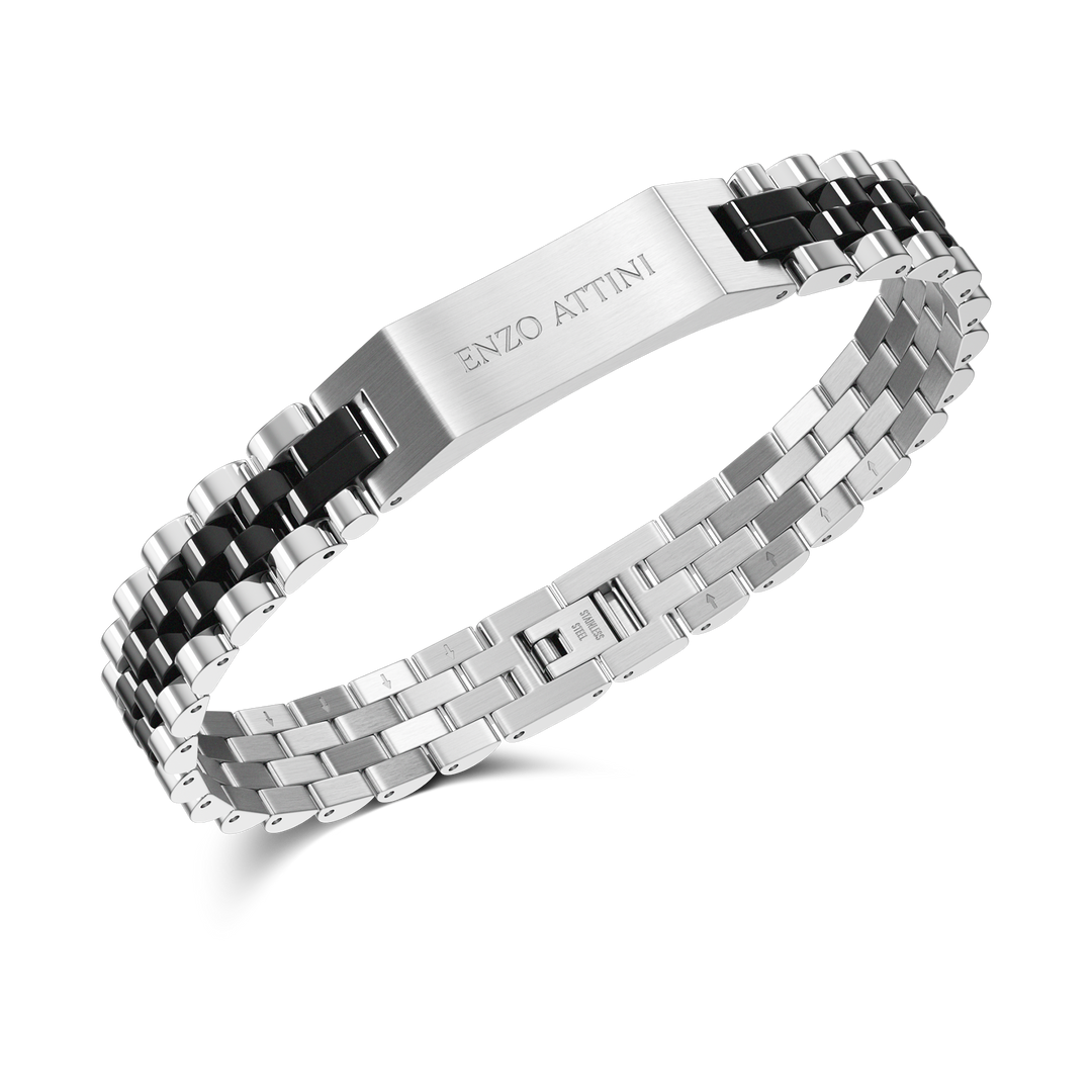 Piazza Navona - President Bracelet / Silver & Black