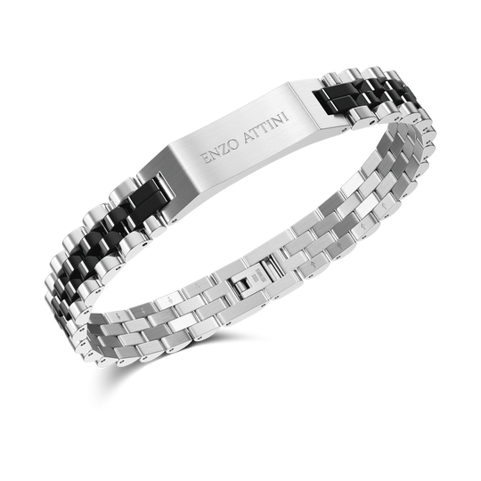 Piazza Navona - President Bracelet / Silver & Black