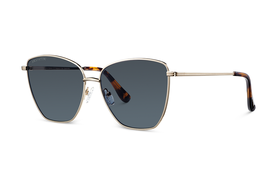Louvre Museum / Tortoise & Gold Color + Dark Black Lens
