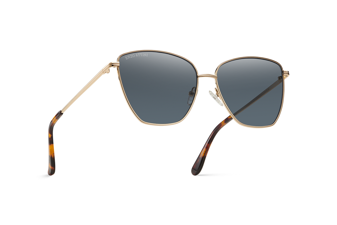 Louvre Museum / Tortoise & Gold Color + Dark Black Lens