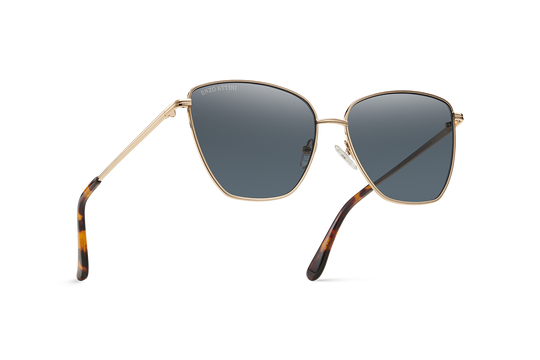 Louvre Museum / Tortoise & Gold Color + Dark Black Lens