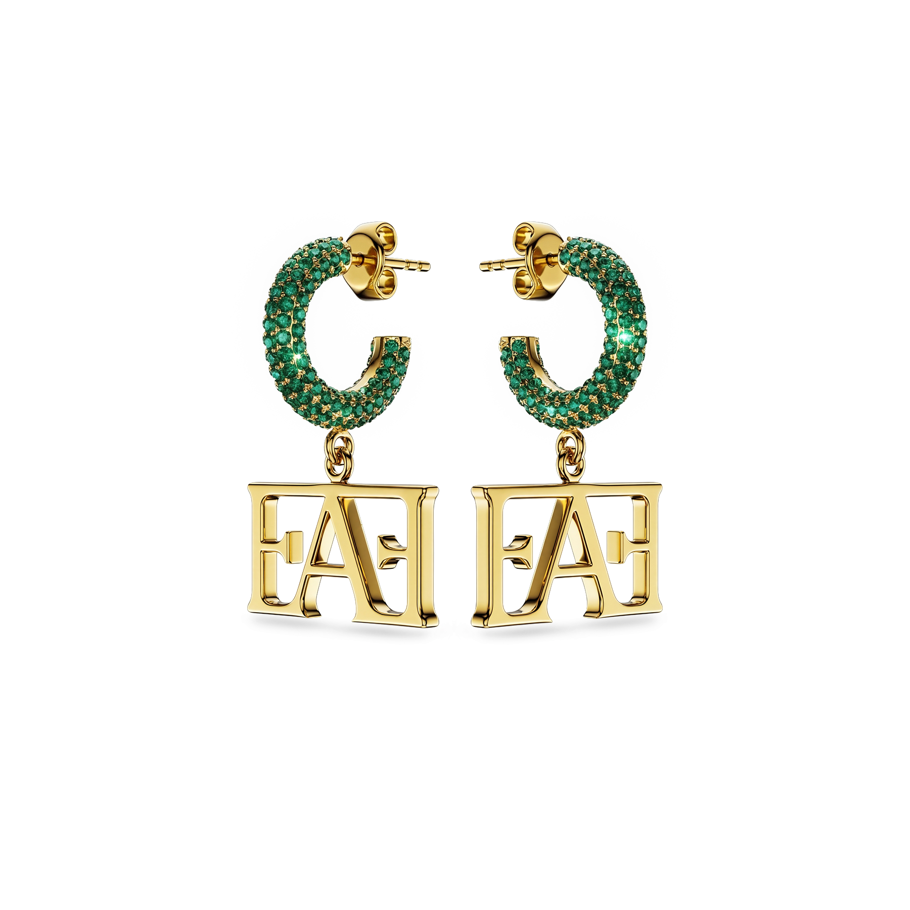 My Enzo Attini Earrings / Green Emerald Color - Enzo Attini - - earrings, jewelry_women