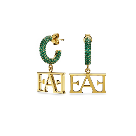 My Enzo Attini Earrings / Green Emerald Color - Enzo Attini - - earrings, jewelry_women