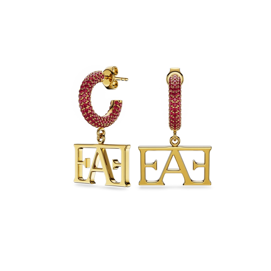 My Enzo Attini Earrings / Red Ruby Color - Enzo Attini - - earrings, jewelry_women