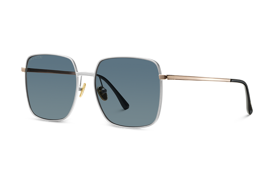 Charles Bridge / Silver & Rose Gold Color + Dark Black Lens.