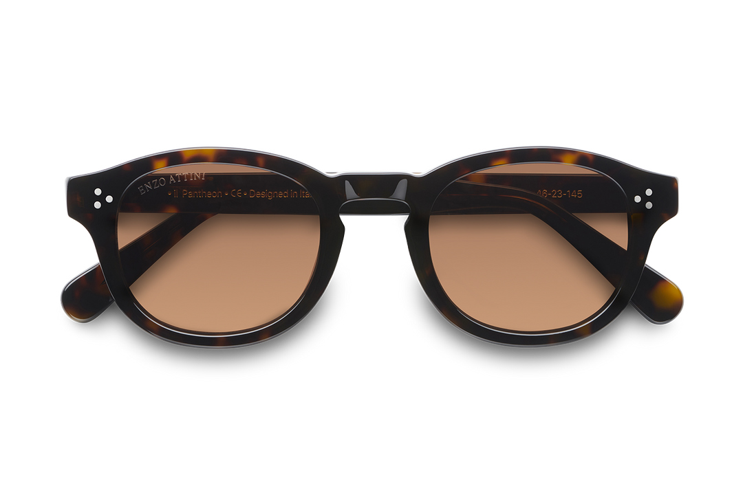 il Pantheon / Tortoise Red + Dark Brown Lens.