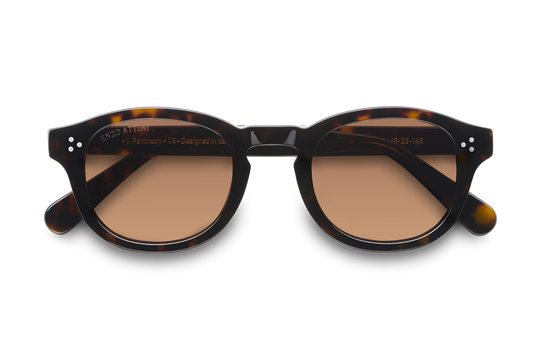 il Pantheon / Tortoise Red + Dark Brown Lens.