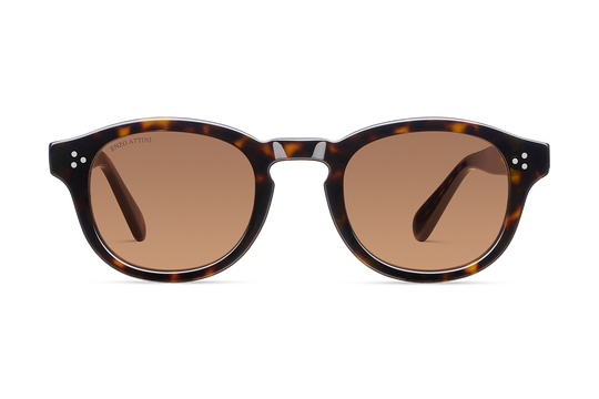 il Pantheon / Tortoise Red + Dark Brown Lens.