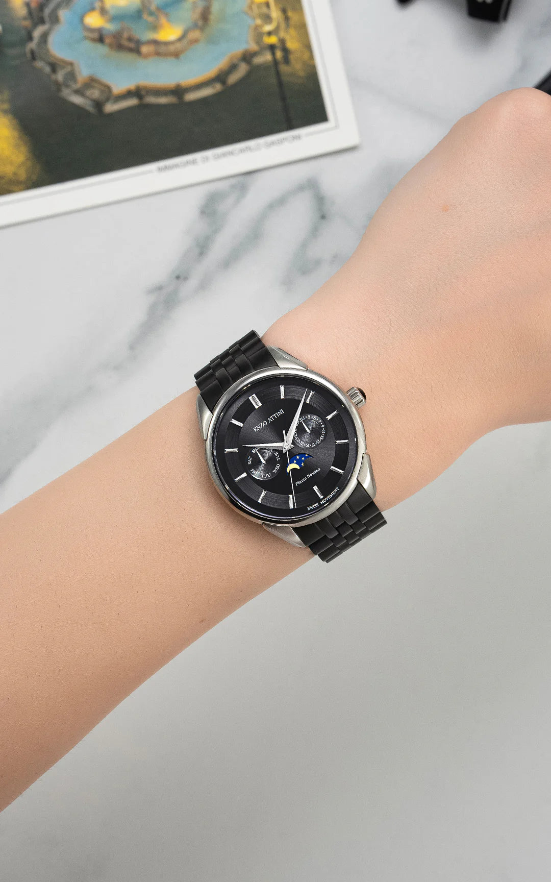 Piazza Navona, Roma ll / President Bracelet, Swiss Movement.